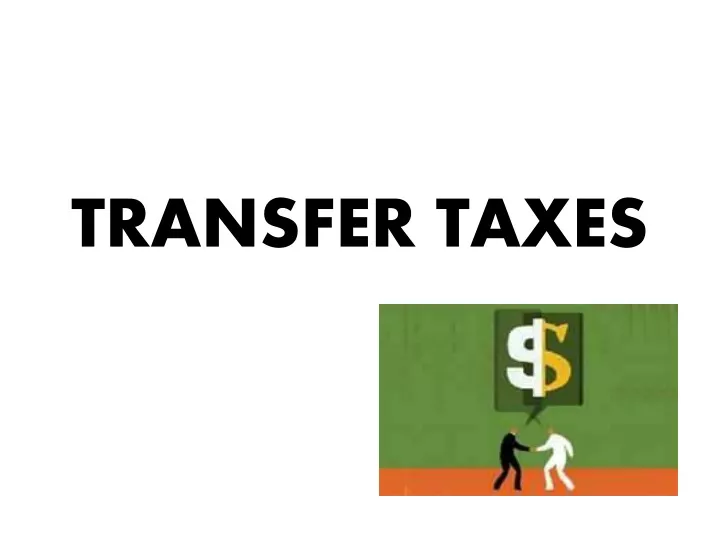 transfer taxes
