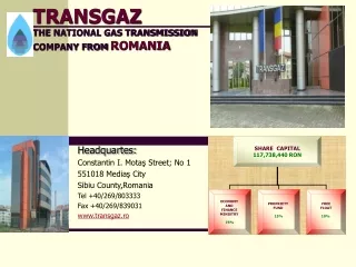 TRANSGAZ  THE NATIONAL GAS TRANSMISSION COMPANY FROM ROMANIA