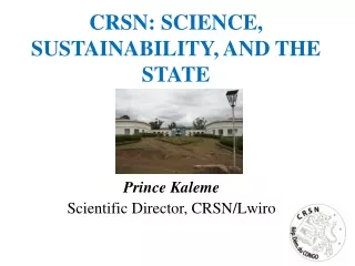 CRSN: SCIENCE, SUSTAINABILITY, AND THE STATE