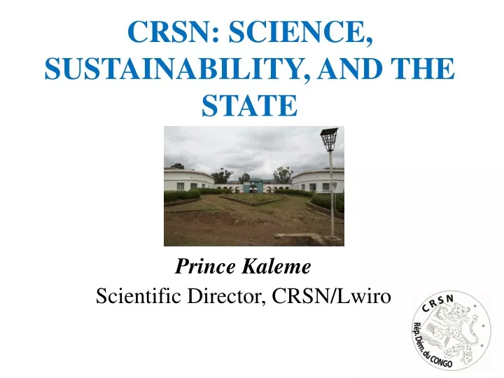 crsn science sustainability and the state