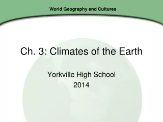 Ch. 3: Climates of the Earth