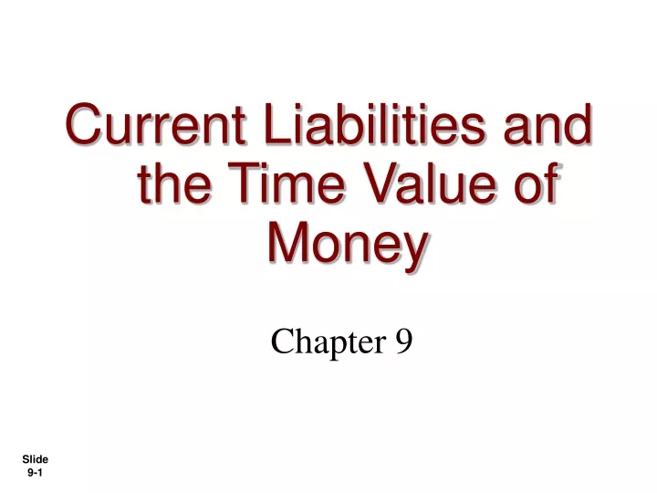 current liabilities and the time value of money