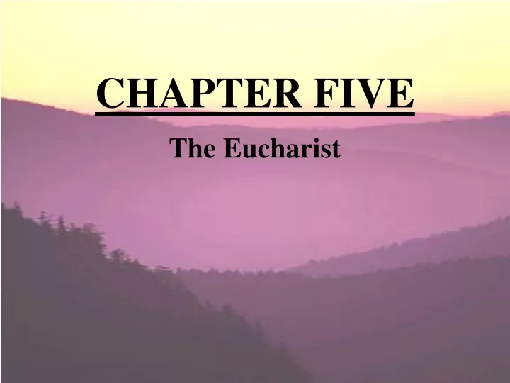 chapter five