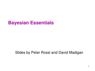 Bayesian Essentials