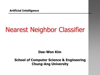 Nearest Neighbor Classifier