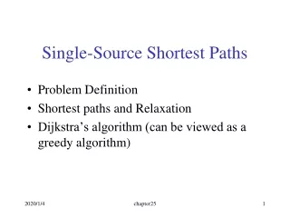 Single-Source Shortest Paths
