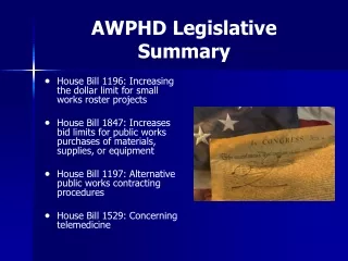 AWPHD Legislative Summary