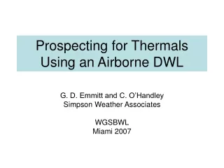 Prospecting for Thermals Using an Airborne DWL