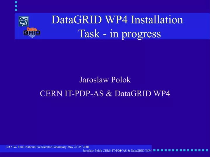 datagrid wp4 installation task in progress