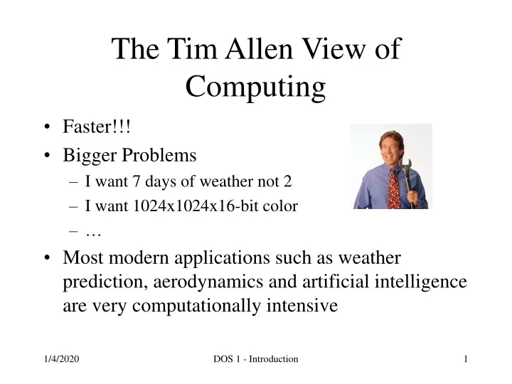 the tim allen view of computing