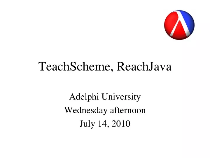 teachscheme reachjava