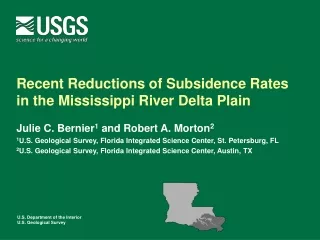 Recent Reductions of Subsidence Rates in the Mississippi River Delta Plain