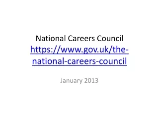 National Careers Council https://gov.uk/the-national-careers-council