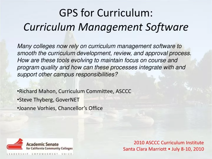 gps for curriculum curriculum management software