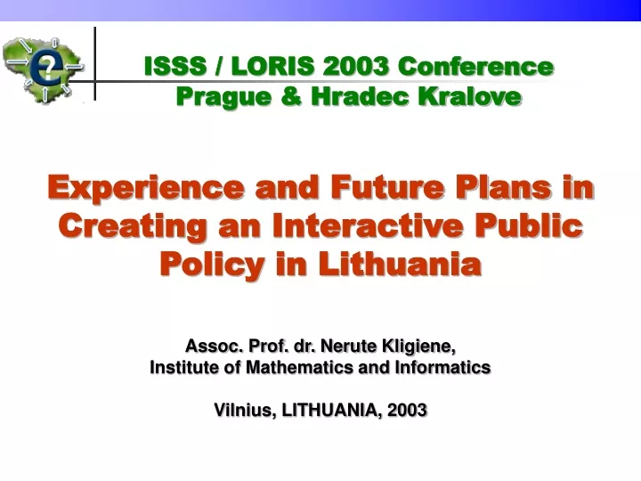 isss loris 2003 conference prague hradec kralove