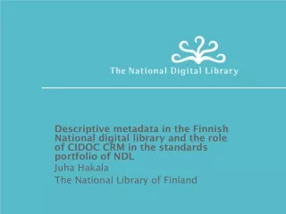 Descriptive metadata in the Finnish