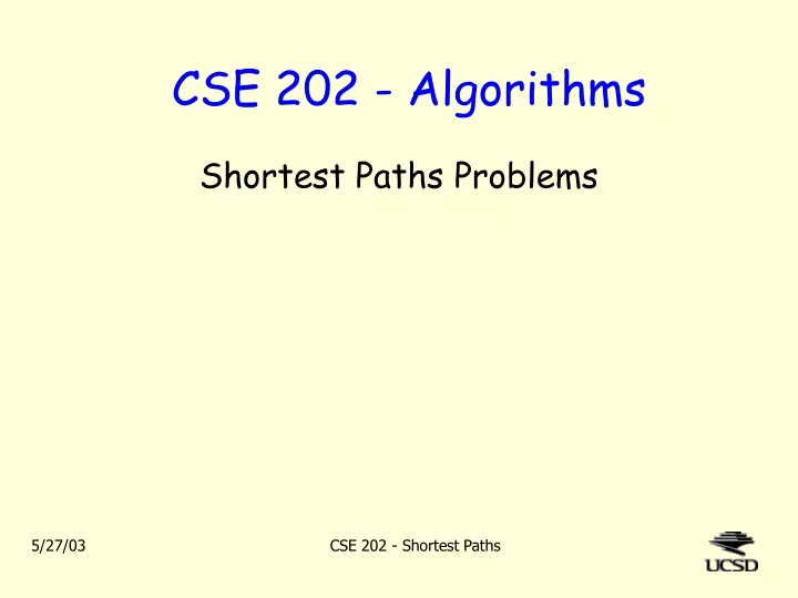 shortest paths problems