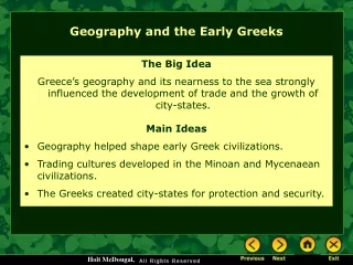 Geography and the Early Greeks
