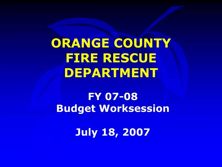 orange county fire rescue department