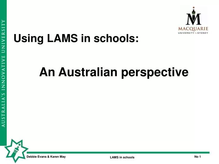 using lams in schools