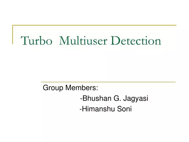 turbo multiuser detection