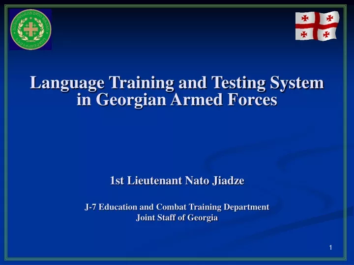 language training and testing system in georgian