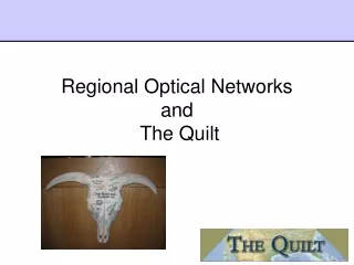 Regional Optical Networks and  The Quilt