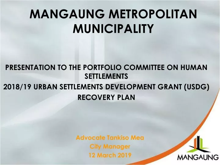 mangaung metropolitan municipality