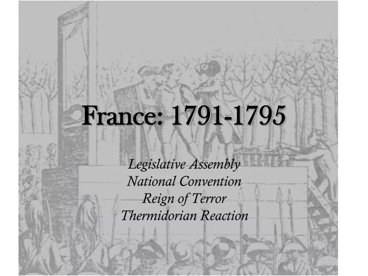 france 1791 1795