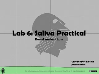 Lab 6: Saliva Practical Beer-Lambert Law