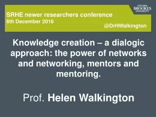 SRHE newer researchers conference 6th December 2016