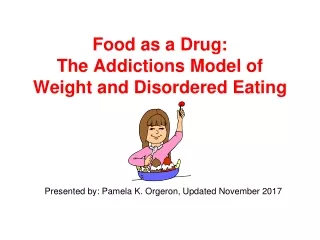 Food as a Drug:  The Addictions Model of Weight and Disordered Eating