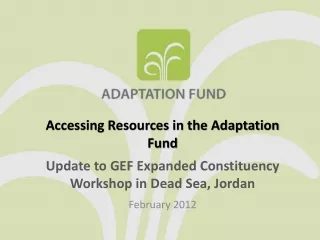 Accessing Resources in the Adaptation Fund