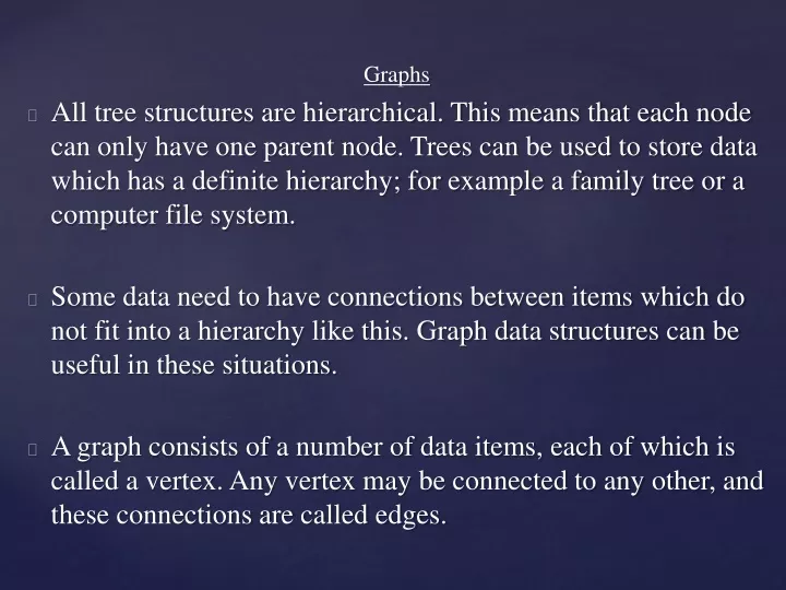 graphs all tree structures are hierarchical this
