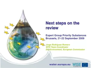 Next steps on the review Expert Group Priority Substances Brussels, 21-22 September 2009