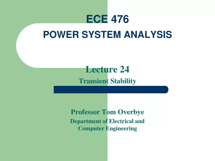 ece 476 power system analysis