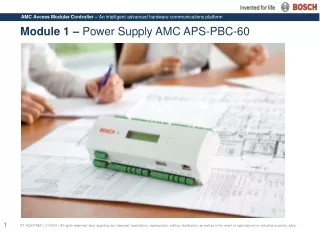 Module 1 –  Power Supply AMC APS-PBC-60