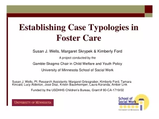 Establishing Case Typologies in Foster Care