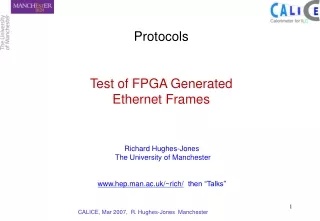 Protocols Test of FPGA Generated  Ethernet Frames
