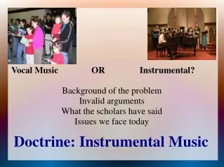 Doctrine: Instrumental Music