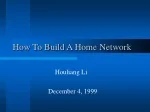 How To Build A Home Network - slide 1