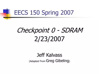 EECS 150 Spring 2007