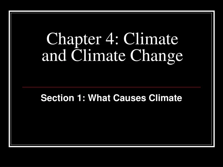 chapter 4 climate and climate change