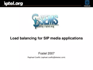 Load balancing for SIP media applications