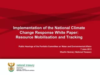 Public Hearings of the Portfolio Committee on Water and Environmental Affairs 7 June 2012