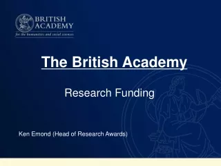 Research Funding Ken Emond (Head of Research Awards)