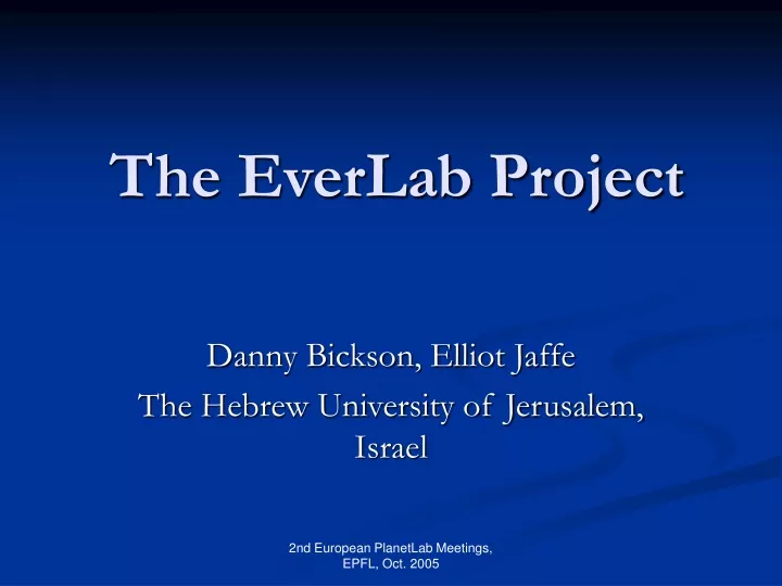 the everlab project