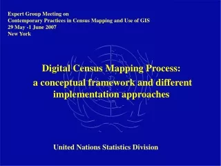 Digital Census Mapping Process:  a conceptual framework and different implementation approaches