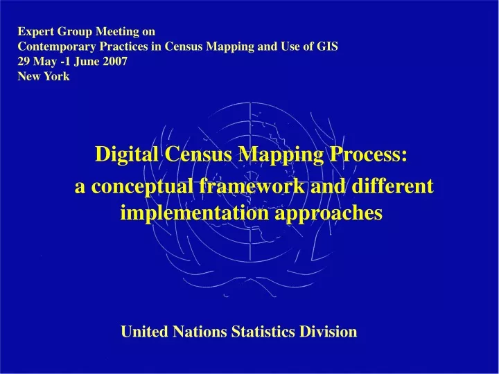 digital census mapping process a conceptual framework and different implementation approaches