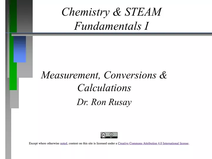 chemistry steam fundamentals i